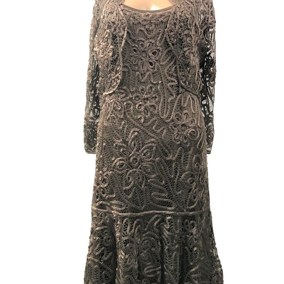 Soulmates 100% Silk Hand Crafted Lace Size M Dress